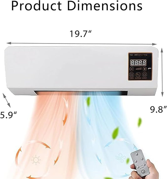 Wall-Mounted Portable Air Cooler & Heater with Remote Control